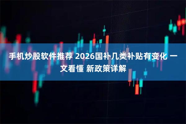 手机炒股软件推荐 2026国补几类补贴有变化 一文看懂 新政策详解